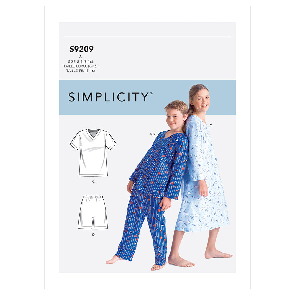 SIMPLICITY S9209 Boys And Girls' Shirt, Gown, Shorts, And Pants