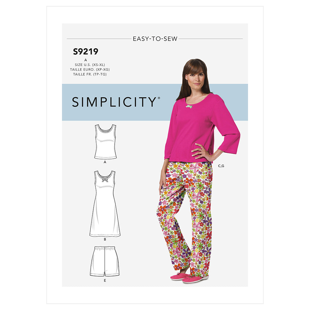 SIMPLICITY S9219 Misses' And Petite Sleepwear