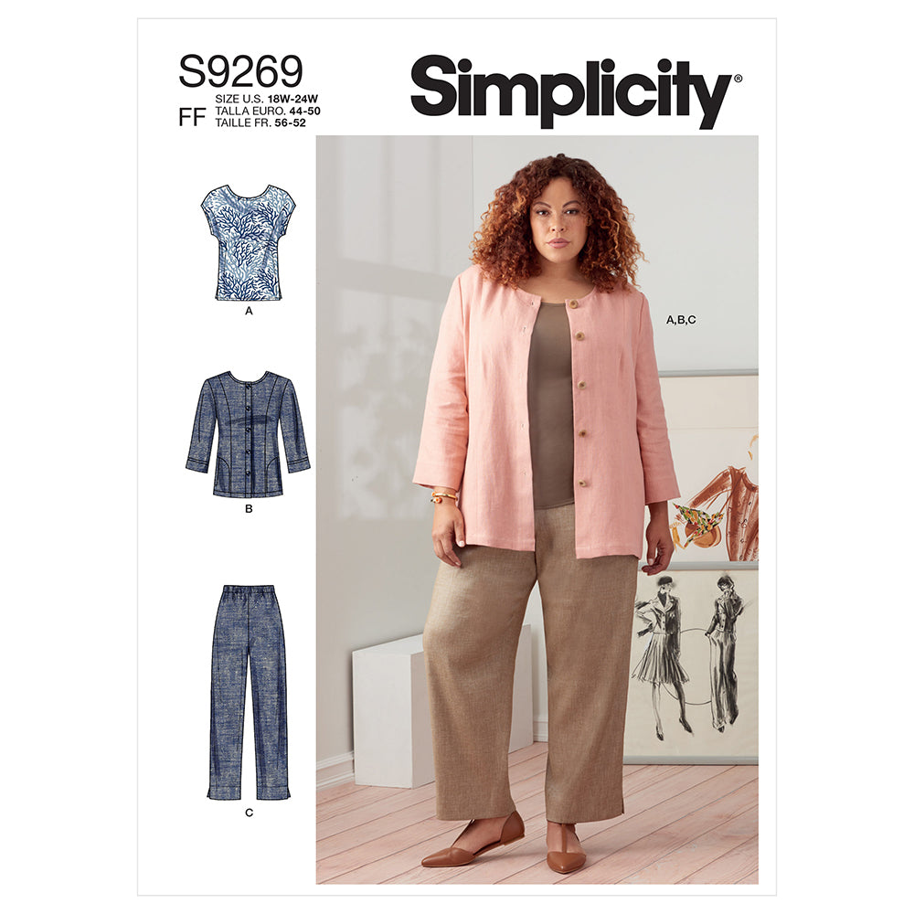 SIMPLICITY S9269 Women’s Jacket, Top, And Pants