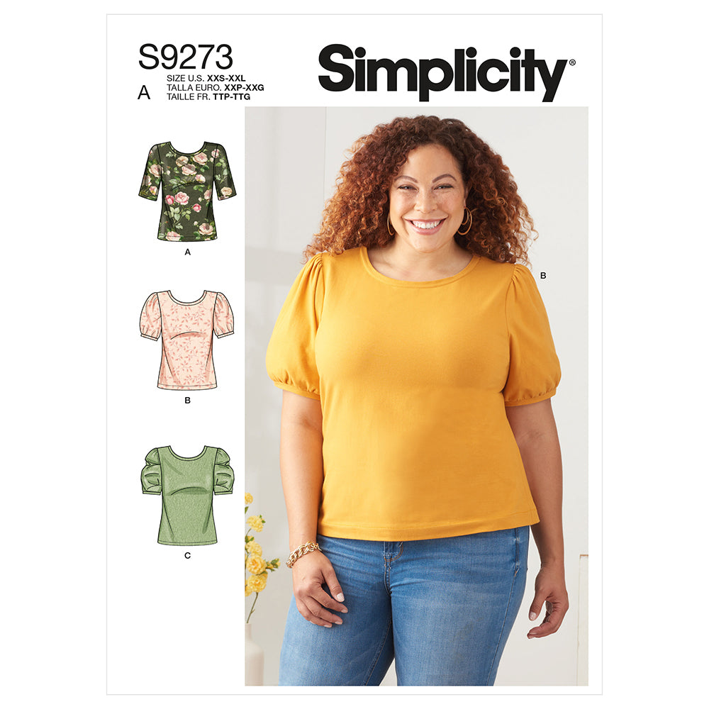 SIMPLICITY S9273 Misses' Scoop Neck Top