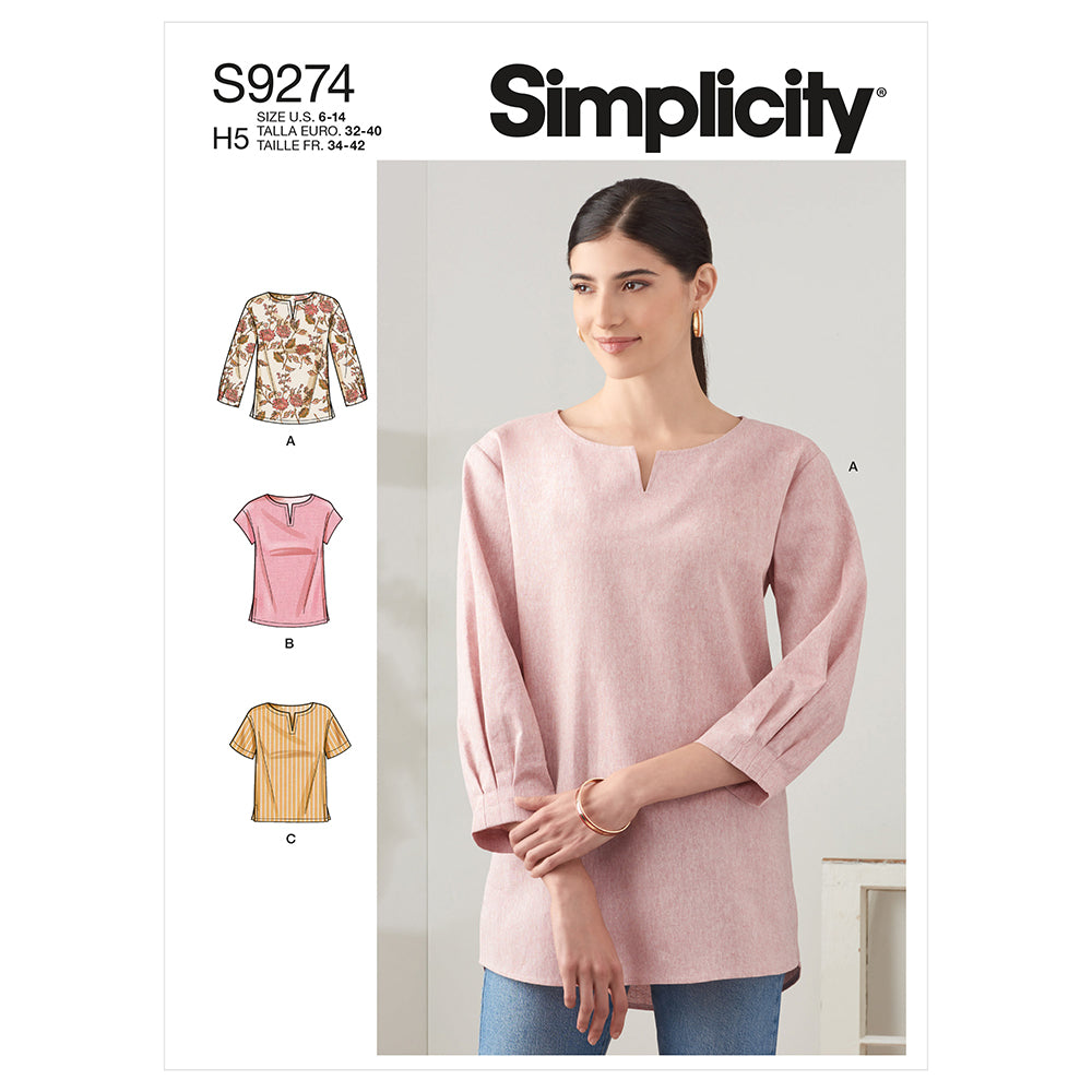 SIMPLICITY S9274 Misses' Top
