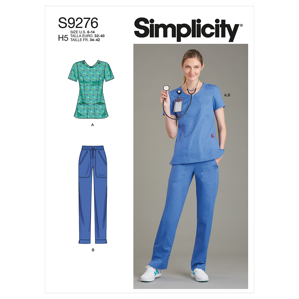 SIMPLICITY S9276 Misses' Scrubs