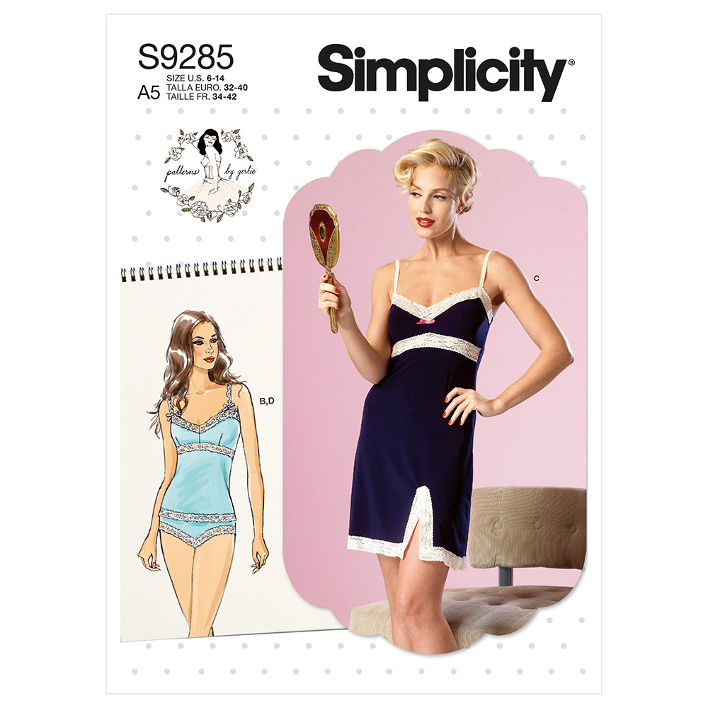 SIMPLICITY S9285 Misses' Cami, Slip, And Panties