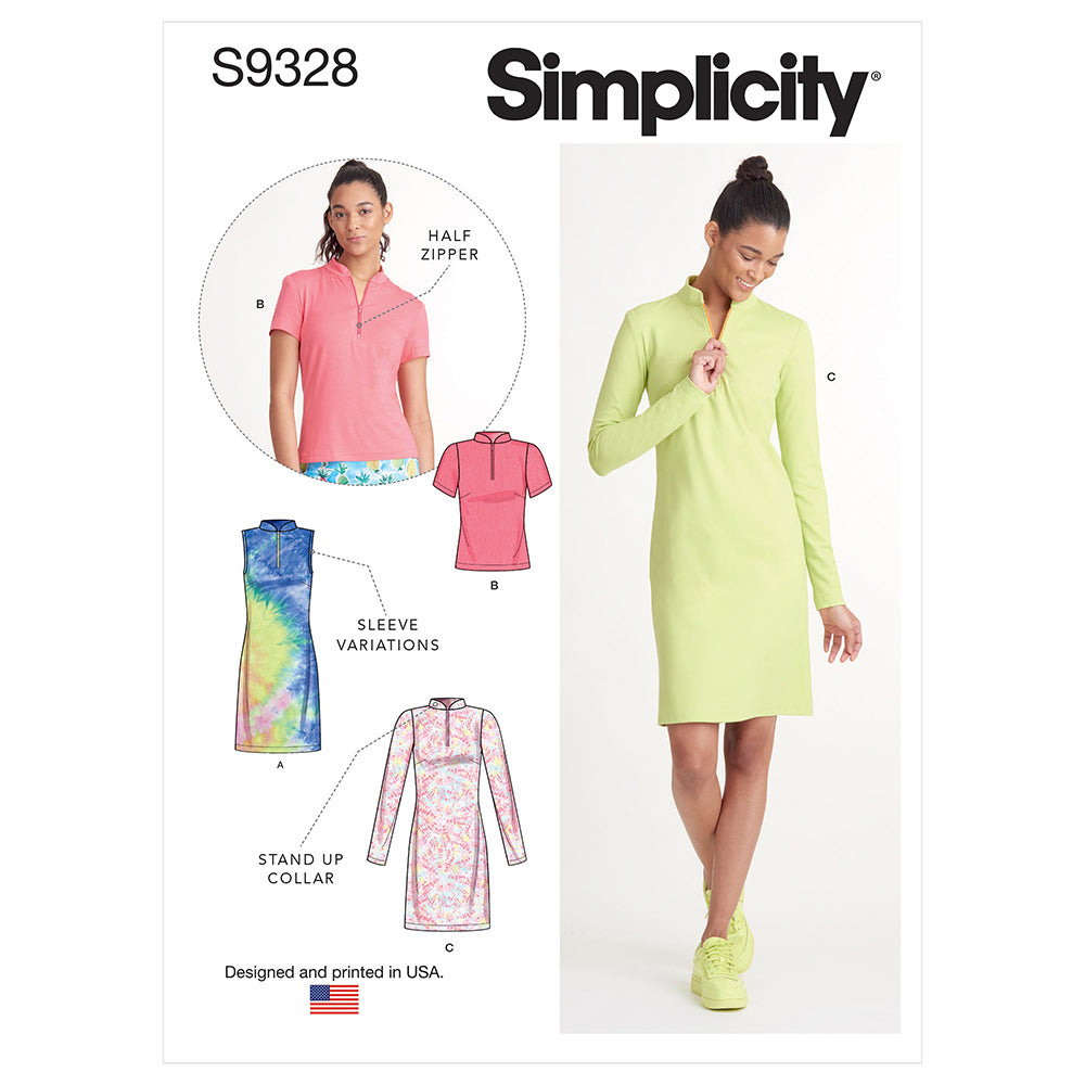 SIMPLICITY S9328 Misses' Knit Dress And Top