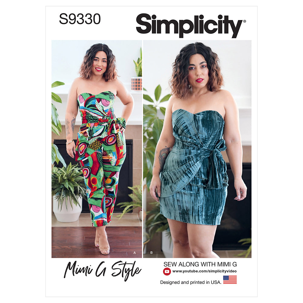 SIMPLICITY S9330 Misses' Strapless Jumpsuit And Mini Dress