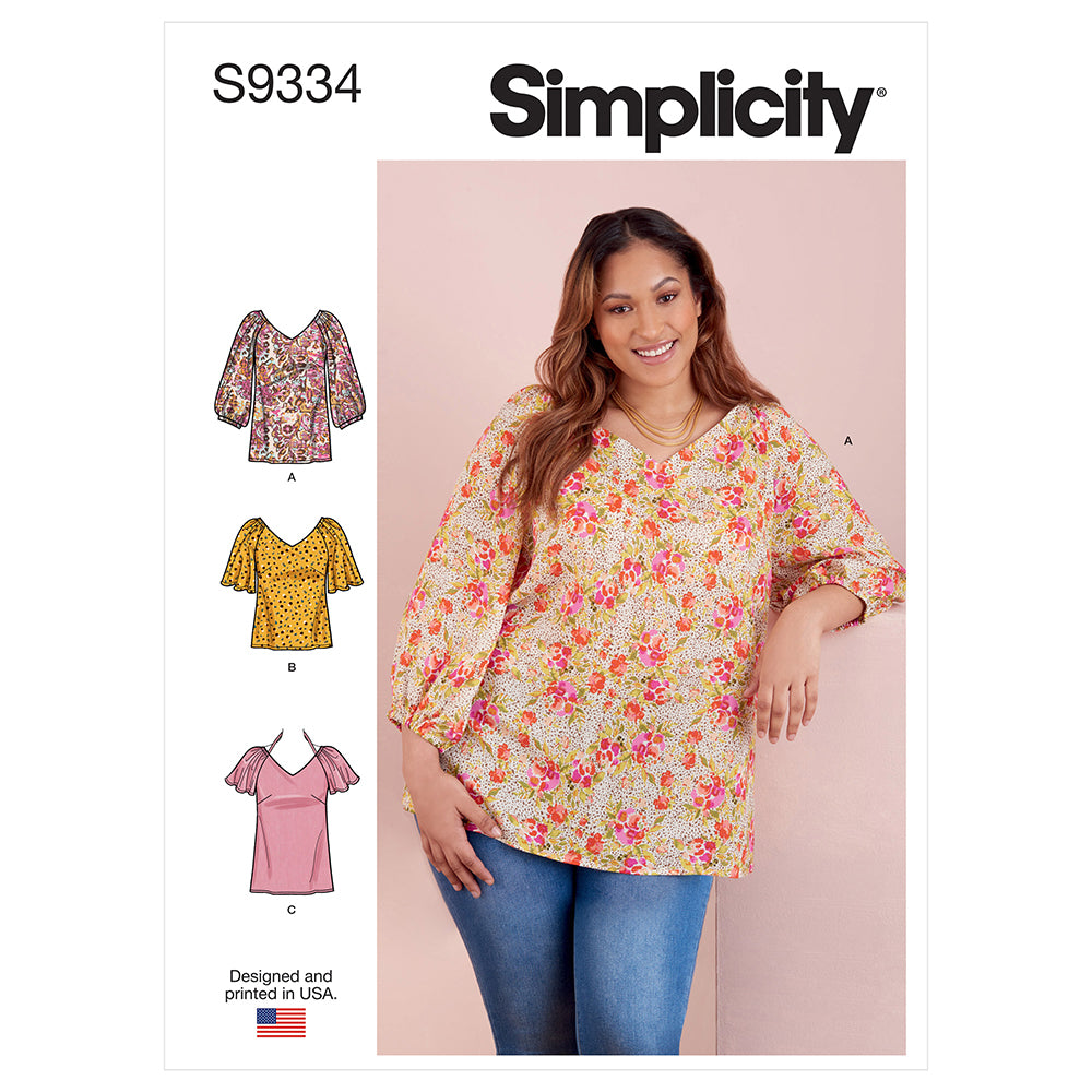 SIMPLICITY S9334 Misses And Women’s Top In Two Lengths