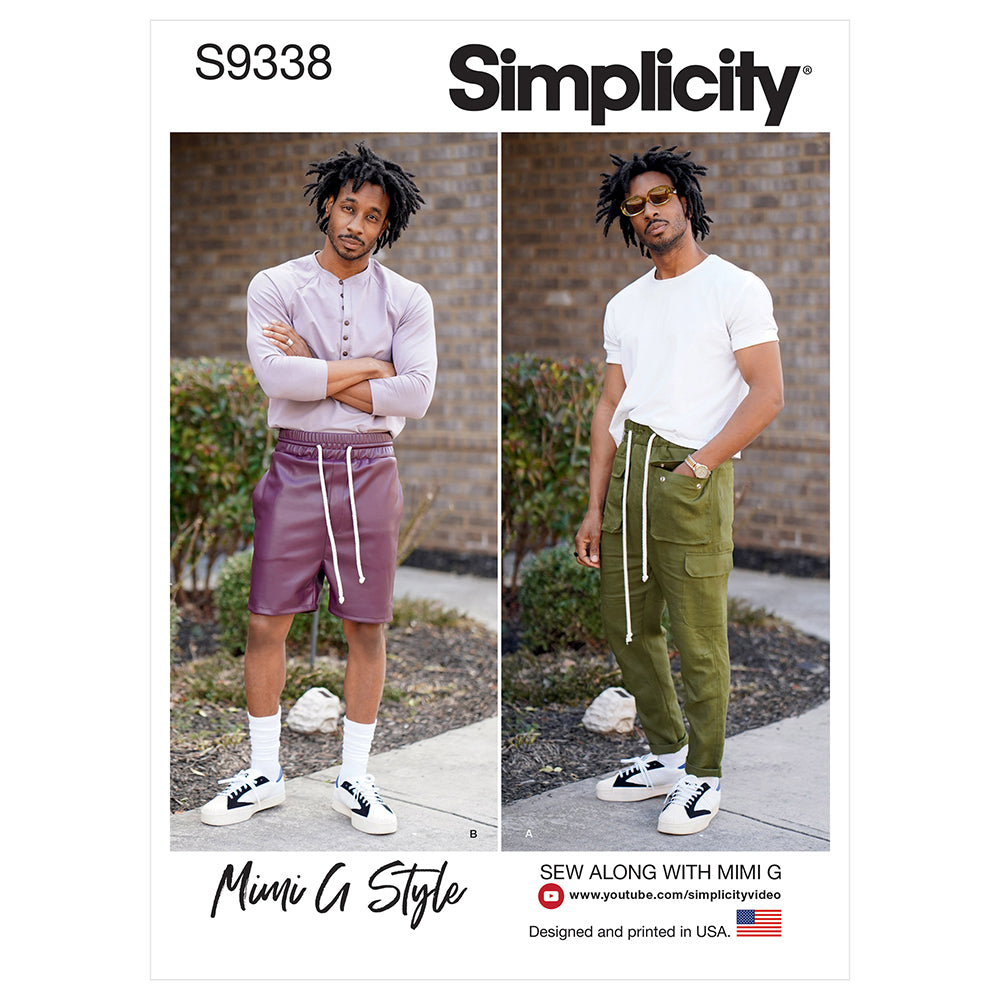 SIMPLICITY S9338 Men’s Pull-On Pants Or Shorts