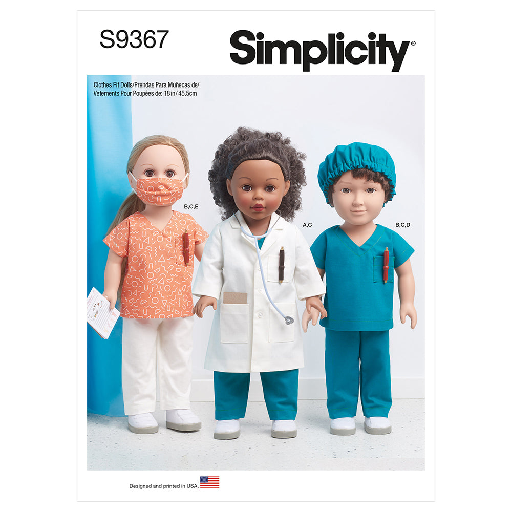 SIMPLICITY S9367 18in Doll Clothes