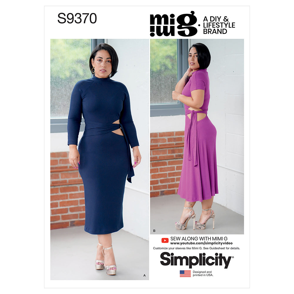 SIMPLICITY S9370 Misses' Knit Dress With Sleeve And Length Variations
