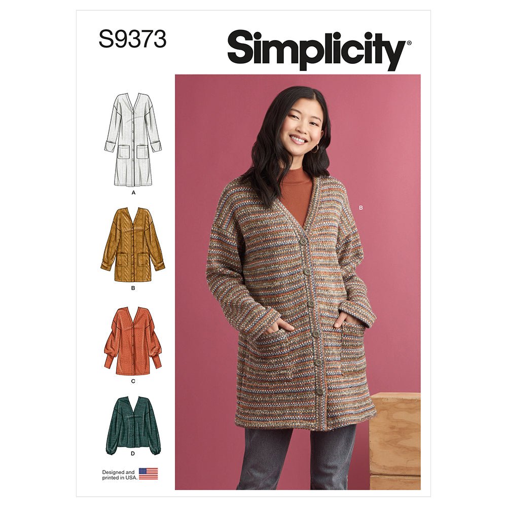 SIMPLICITY S9373 Misses' Knit Cardigans