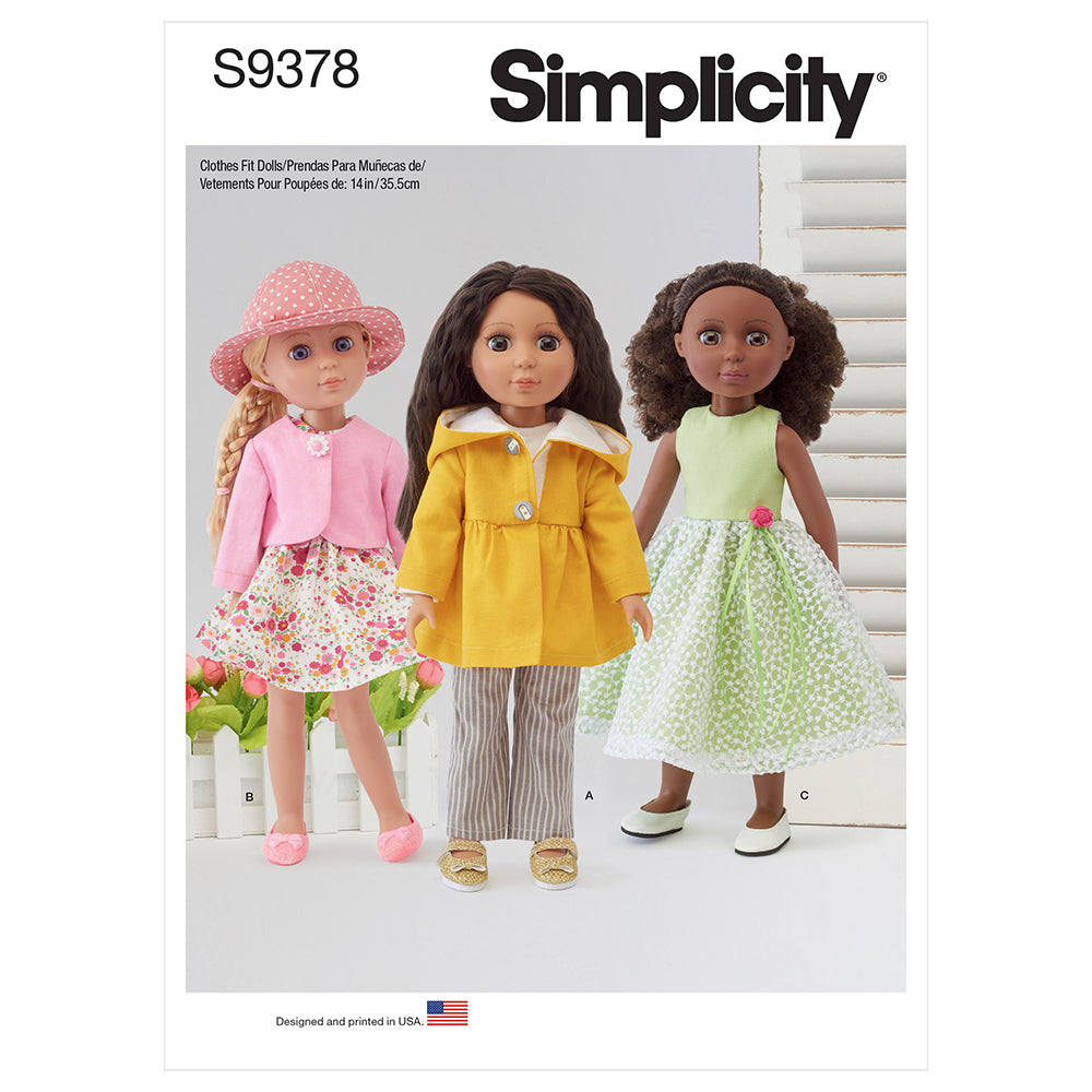 SIMPLICITY S9378 14in Doll Clothes