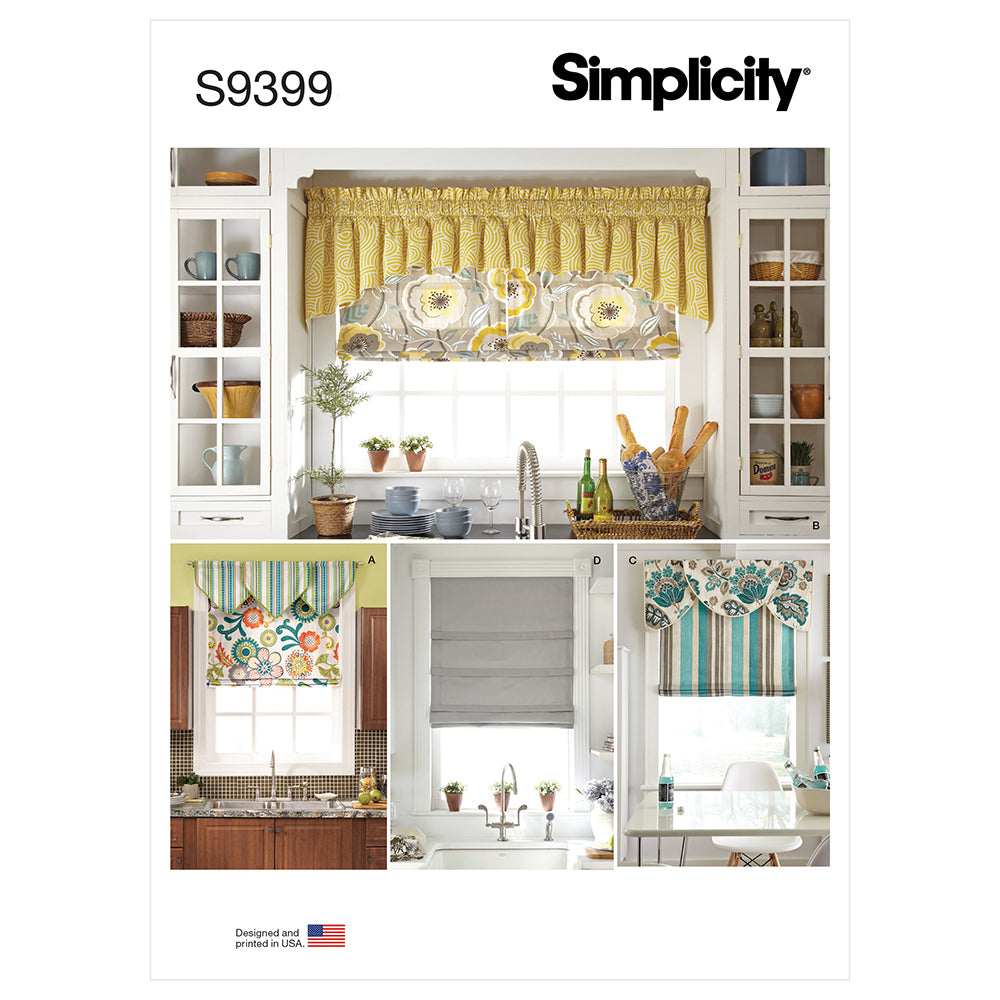 SIMPLICITY S9399 Roman Shades And Valances