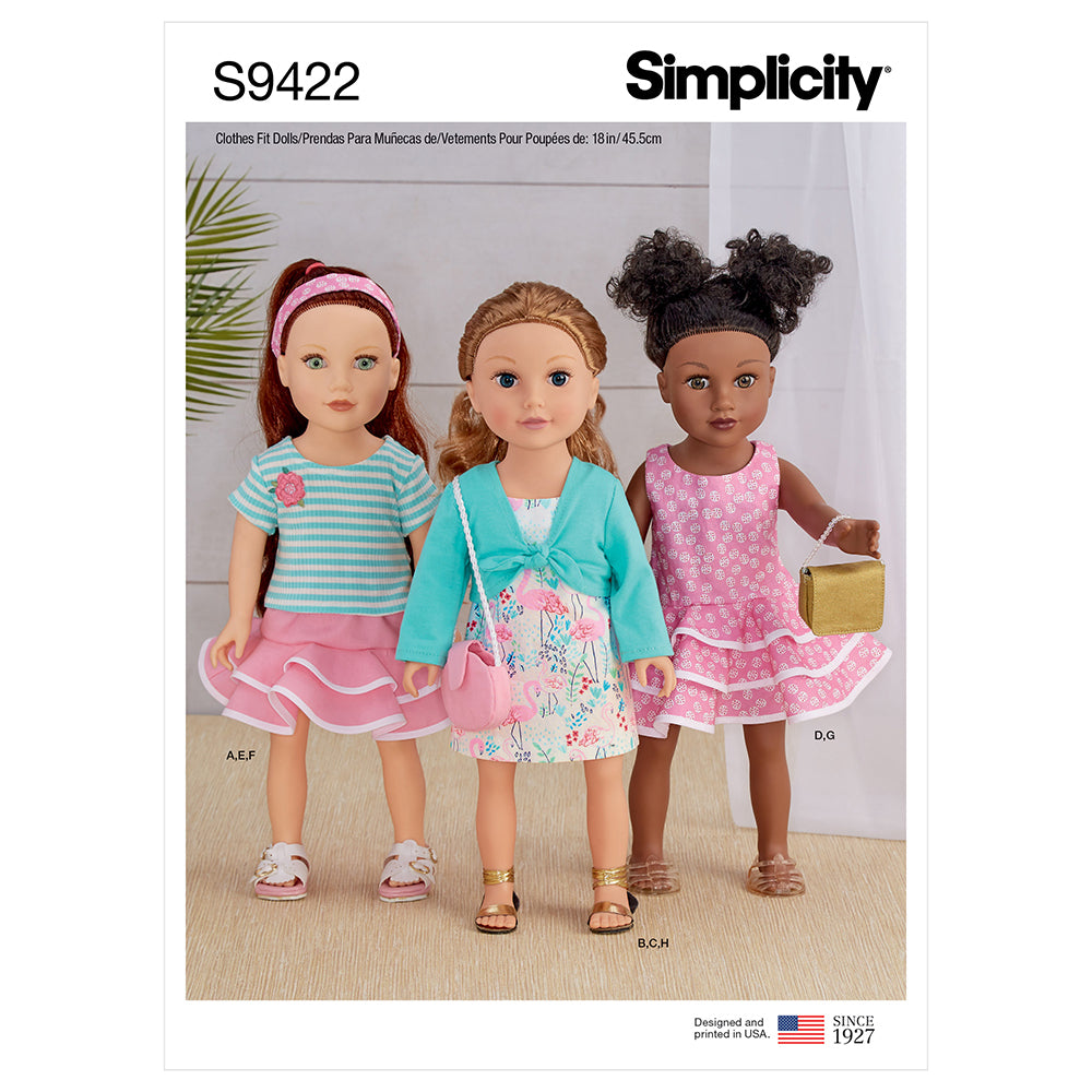 SIMPLICITY S9422 18in Doll Clothes
