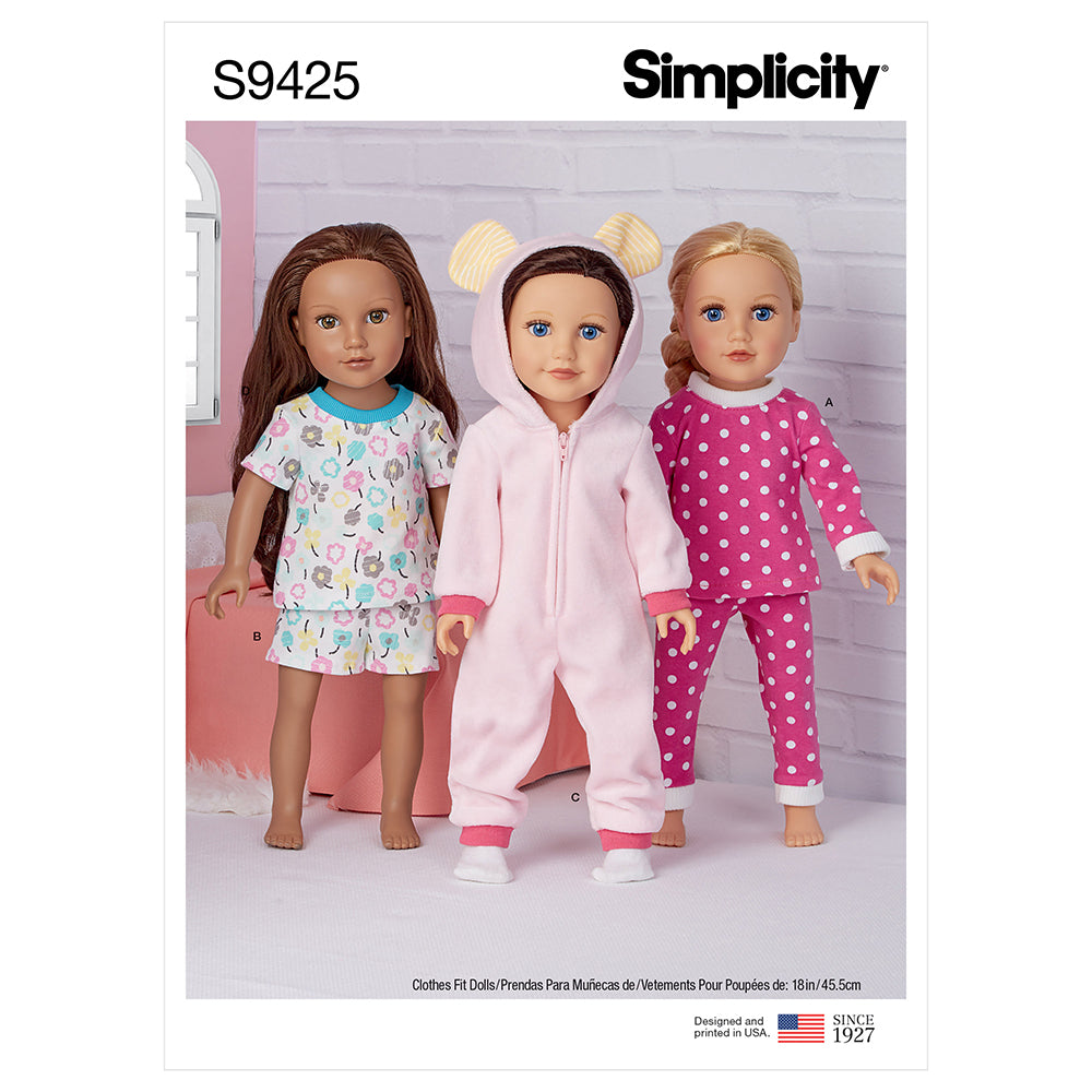 SIMPLICITY S9425 18in Doll Clothes