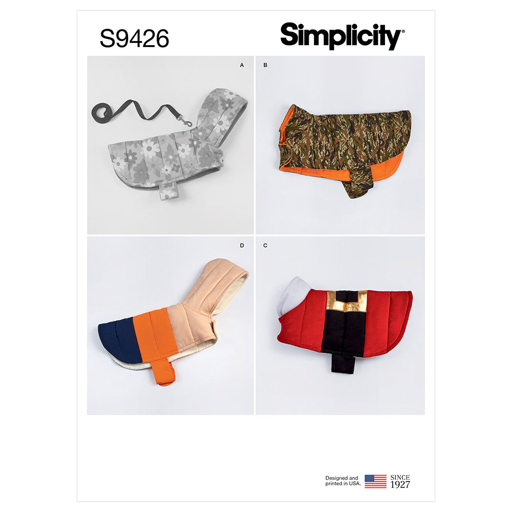 SIMPLICITY S9426 Quilted Dog Coats