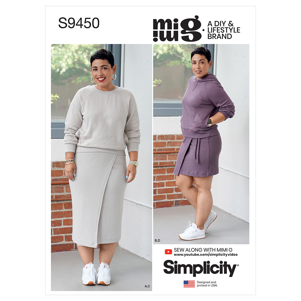 SIMPLICITY S9450 Misses' Knit Top And Skirts