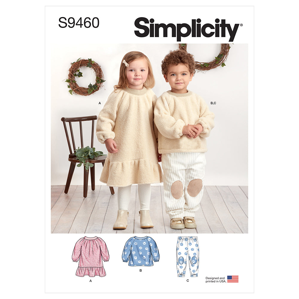 SIMPLICITY S9460 Toddlers And Children’s Dress, Top, And Pants