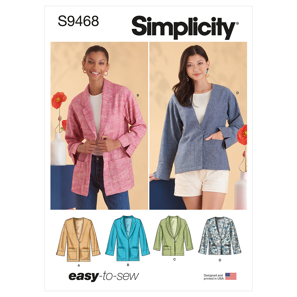 SIMPLICITY S9468 Misses' Unlined Jacket