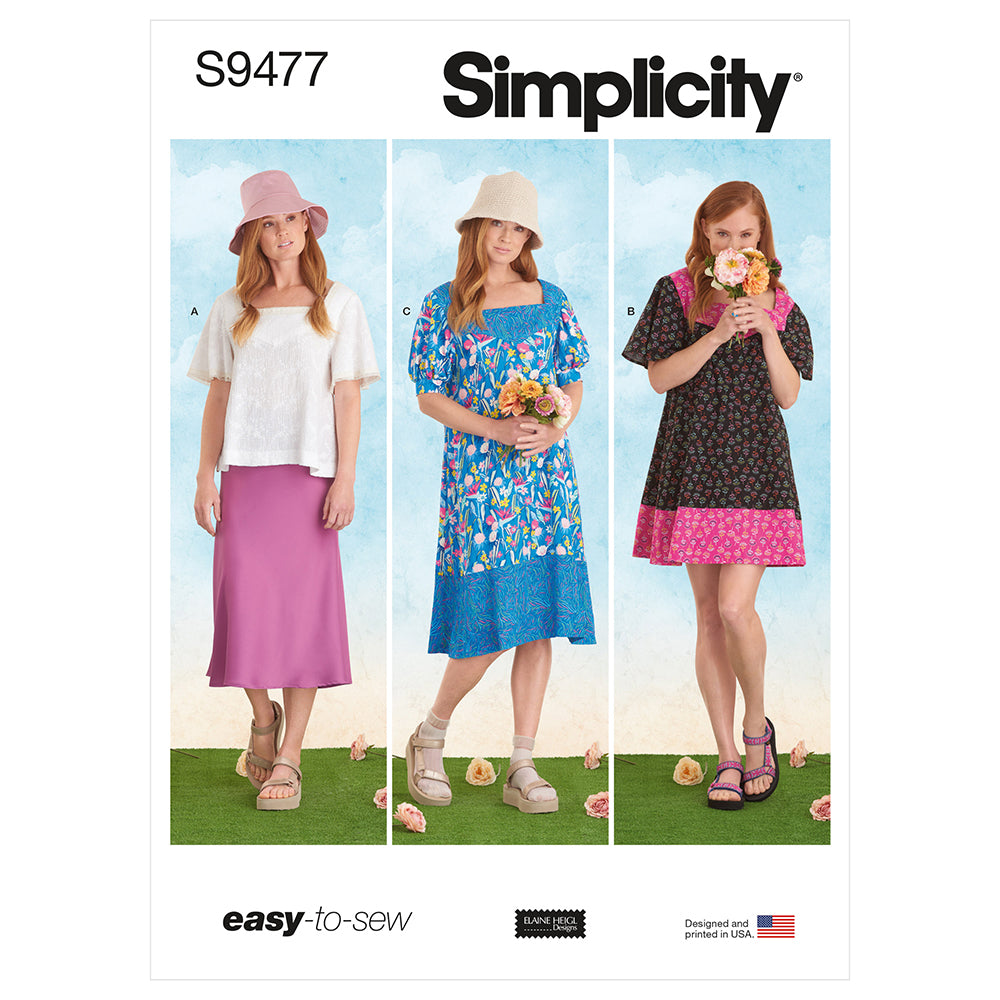 SIMPLICITY S9477 Misses' Top And Dress