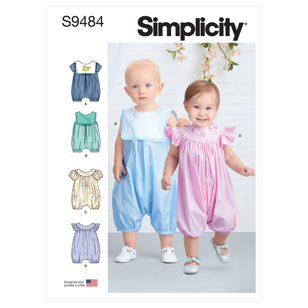 SIMPLICITY S9484 Babies' Rompers