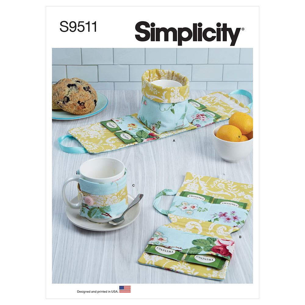SIMPLICITY S9511 Mug Case, Tea Bag Case, Mug Cozy