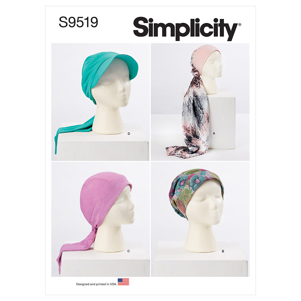 SIMPLICITY S9519 Head Wraps And Hats