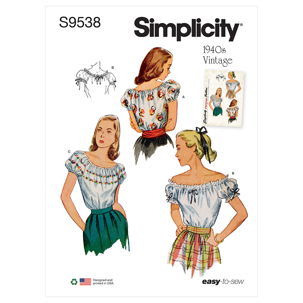 SIMPLICITY S9538 Misses' Blouses
