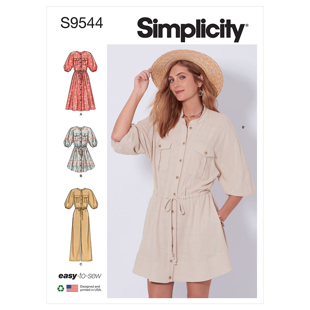 SIMPLICITY S9544 Misses' Dress And Jumpsuit