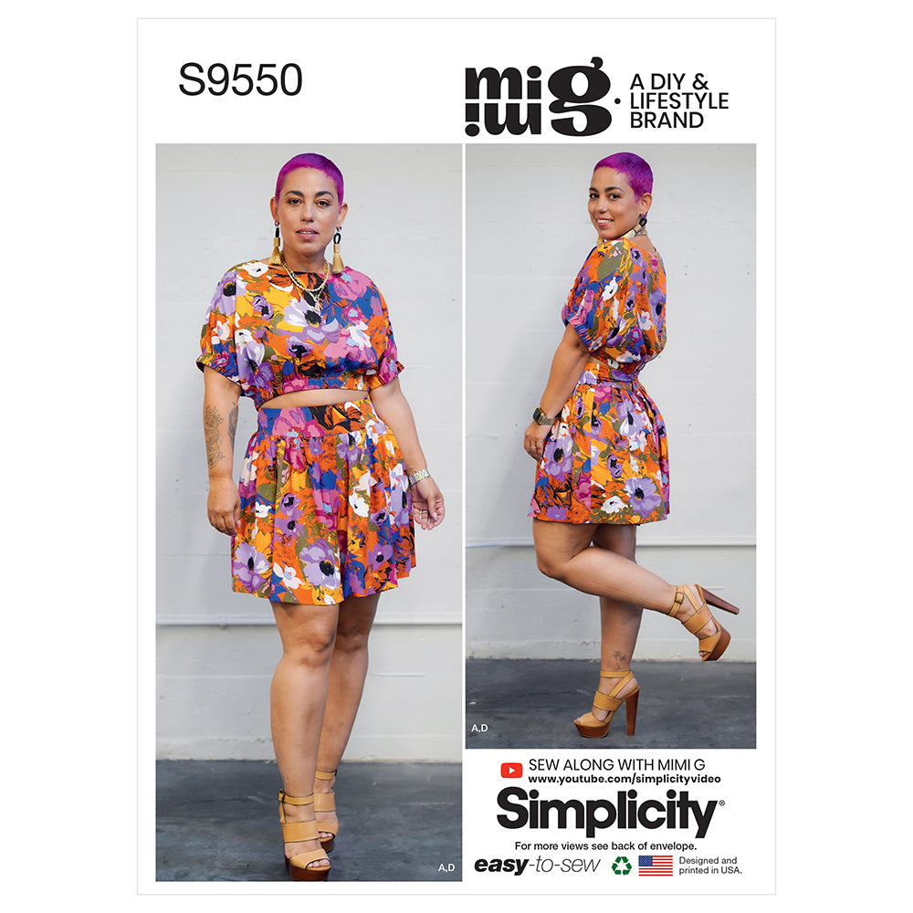 SIMPLICITY S9550 Misses' Top, Skirt And Shorts