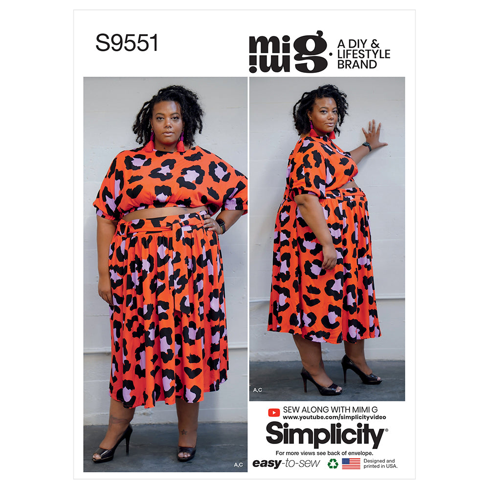 SIMPLICITY S9551 Women’s Top, Skirt And Shorts