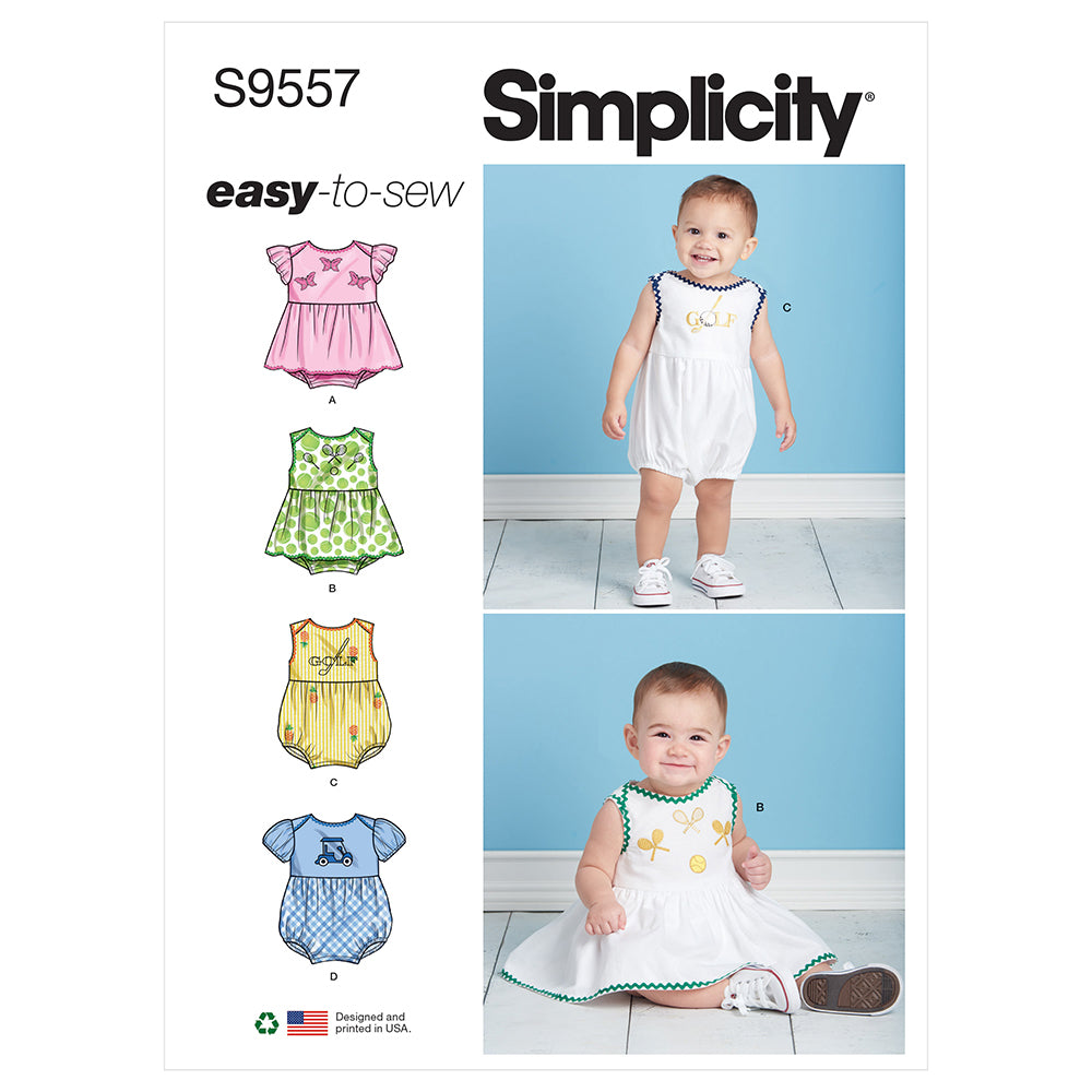 SIMPLICITY S9557 Babies' Romper