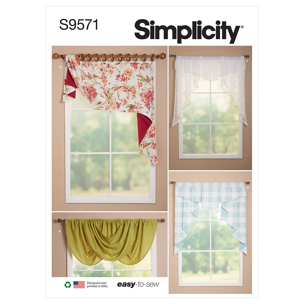 SIMPLICITY S9571 Valances And Swags