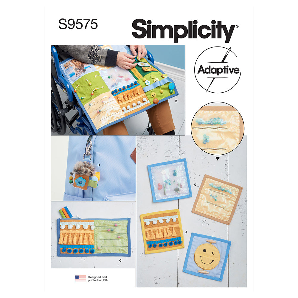 SIMPLICITY S9575 Fidget Pages, Quilt, Zipper Case And Key Fob