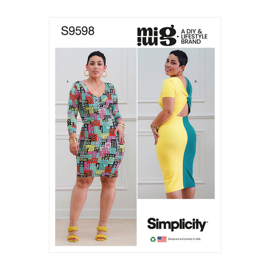 SIMPLICITY S9598 Misses' Knit Dress By Mimi G