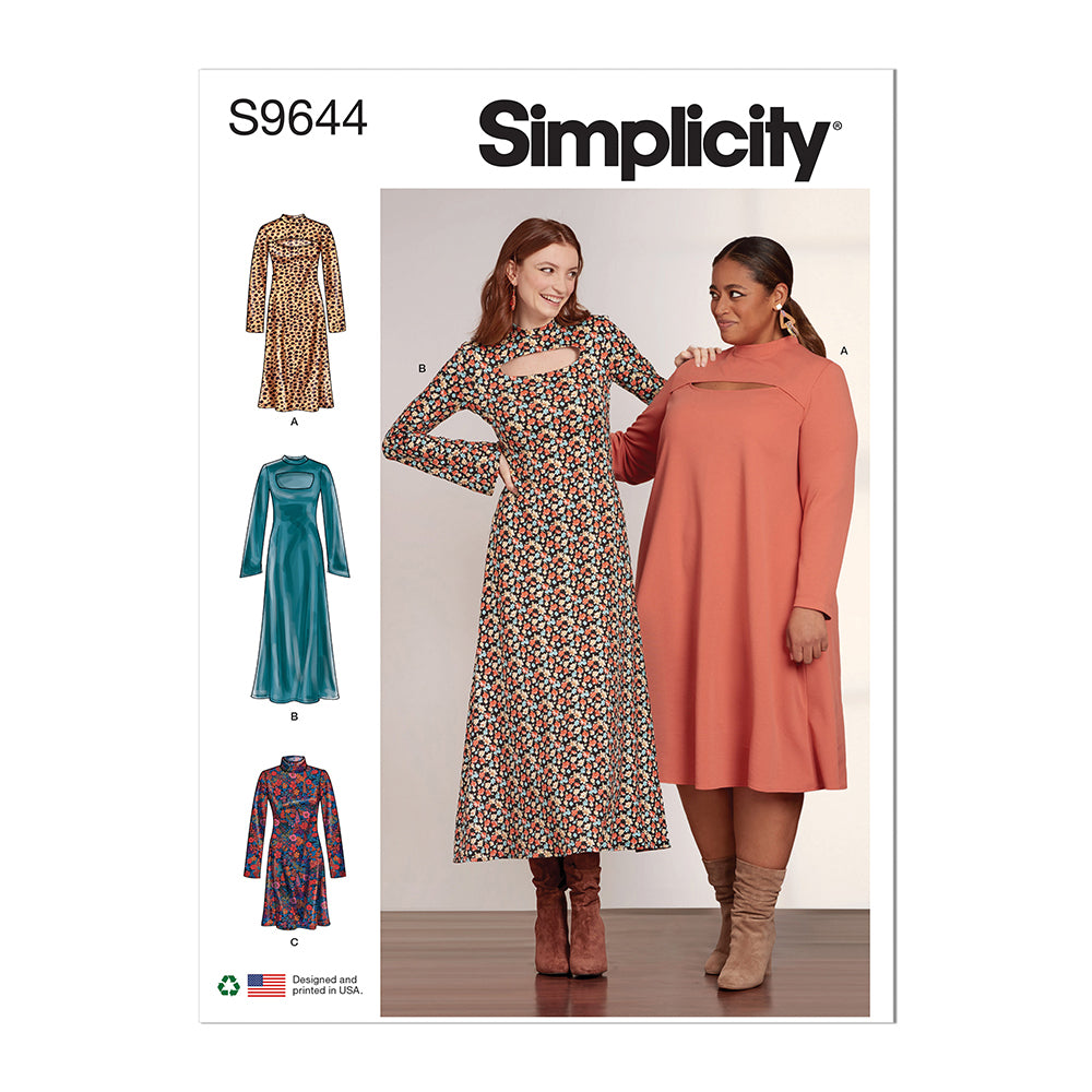 SIMPLICITY S9644 Misses And Women’s Knit Dress In Three Lengths