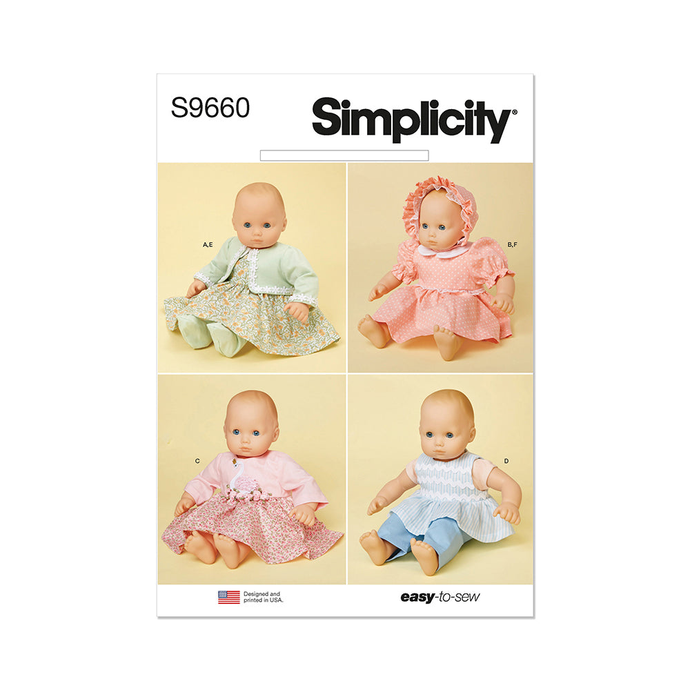 SIMPLICITY S9660 15in Baby Doll Clothes