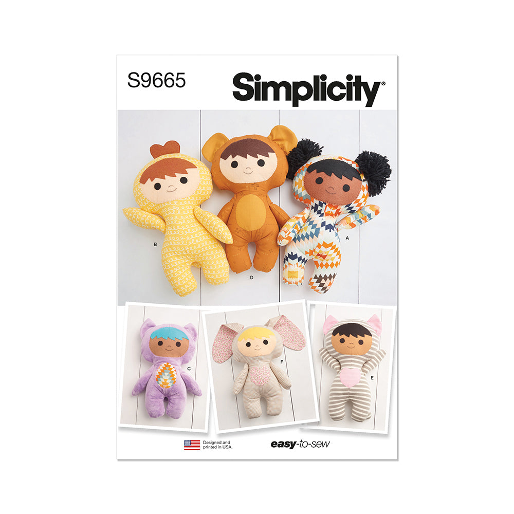 SIMPLICITY S9665 Plush Dolls