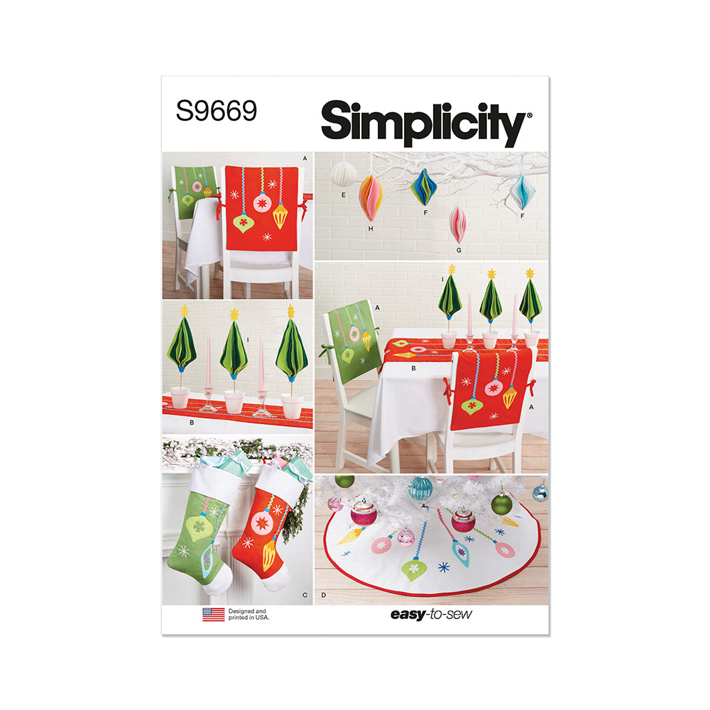 SIMPLICITY S9669 Christmas Décor
