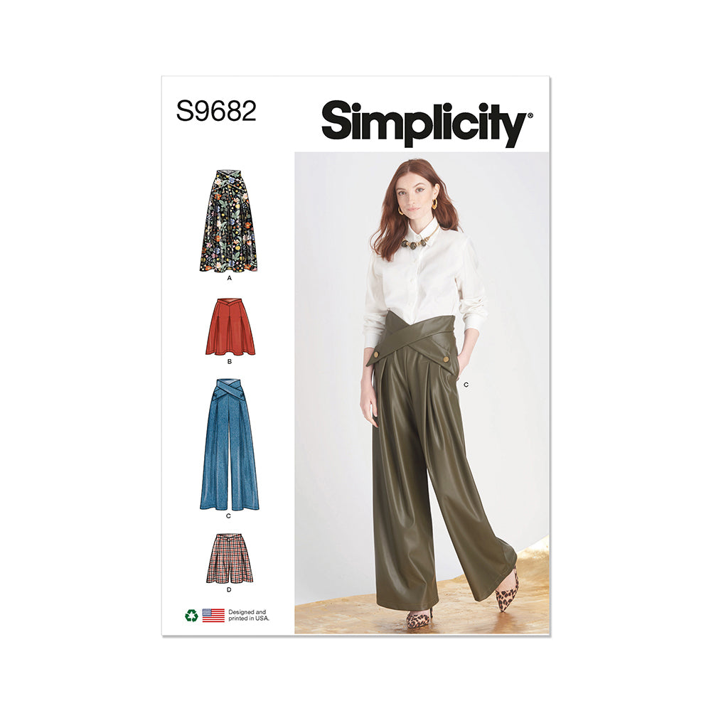 SIMPLICITY S9682 Misses' Skirts, Pants, And Shorts