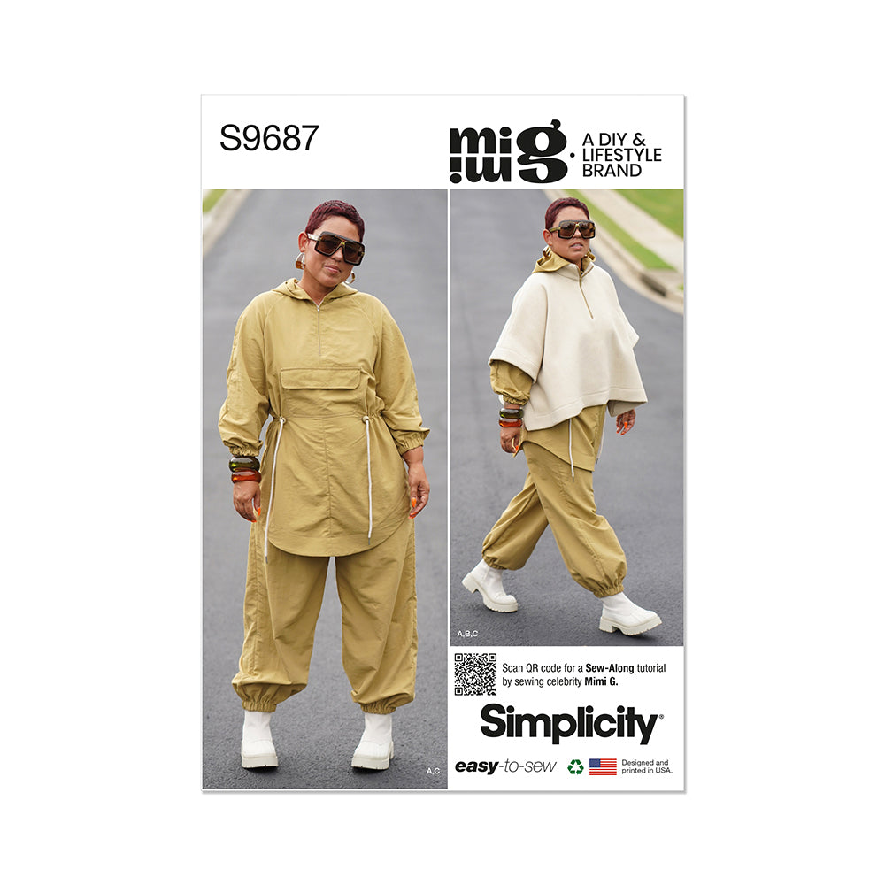 SIMPLICITY S9687 Misses' Jacket, Poncho, And Pants By Mimi G