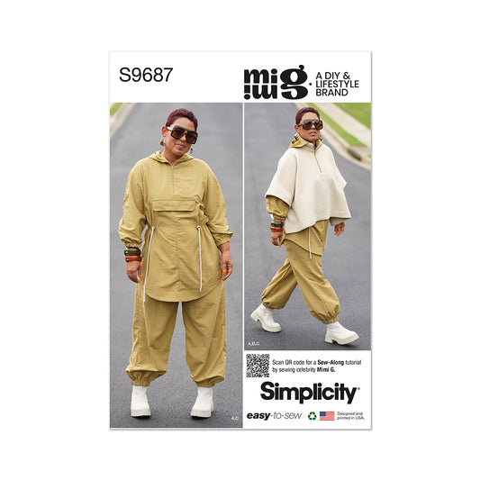 SIMPLICITY S9687 Misses' Jacket, Poncho, And Pants By Mimi G