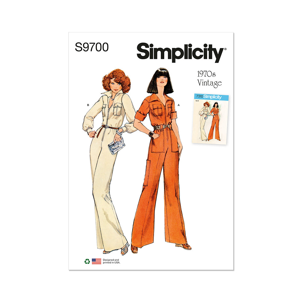 SIMPLICITY S9700 Misses' Vintage Jumpsuit