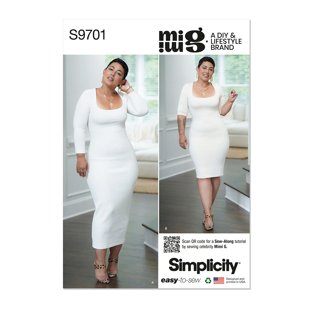 SIMPLICITY S9701 Misses' Knit Dress In Two Lengths By Mimi G Style