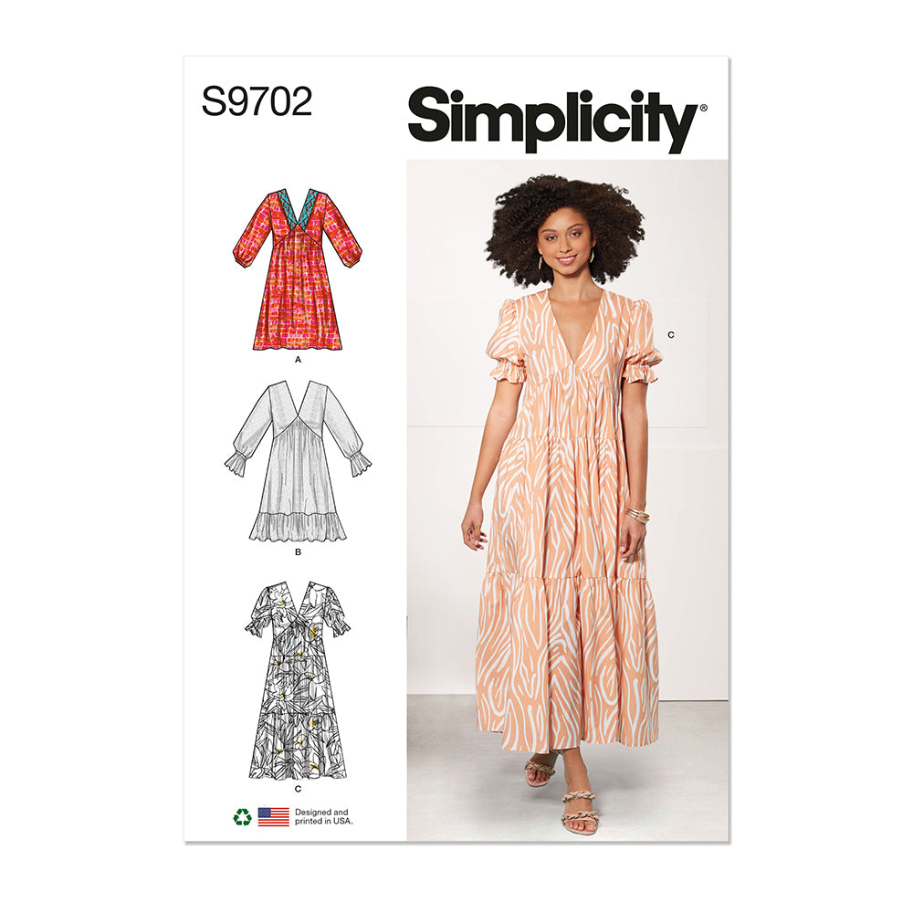 SIMPLICITY S9702 Misses' Empire Dress