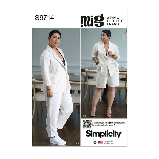 SIMPLICITY S9714 Misses' Jacket, Pants, And Shorts By Mimi G Style