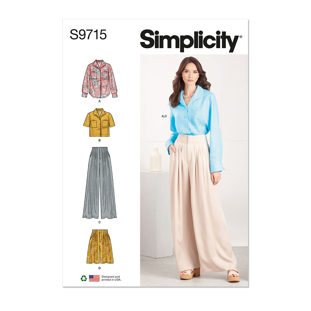 SIMPLICITY S9715 Misses' Shirt, Pants And Shorts