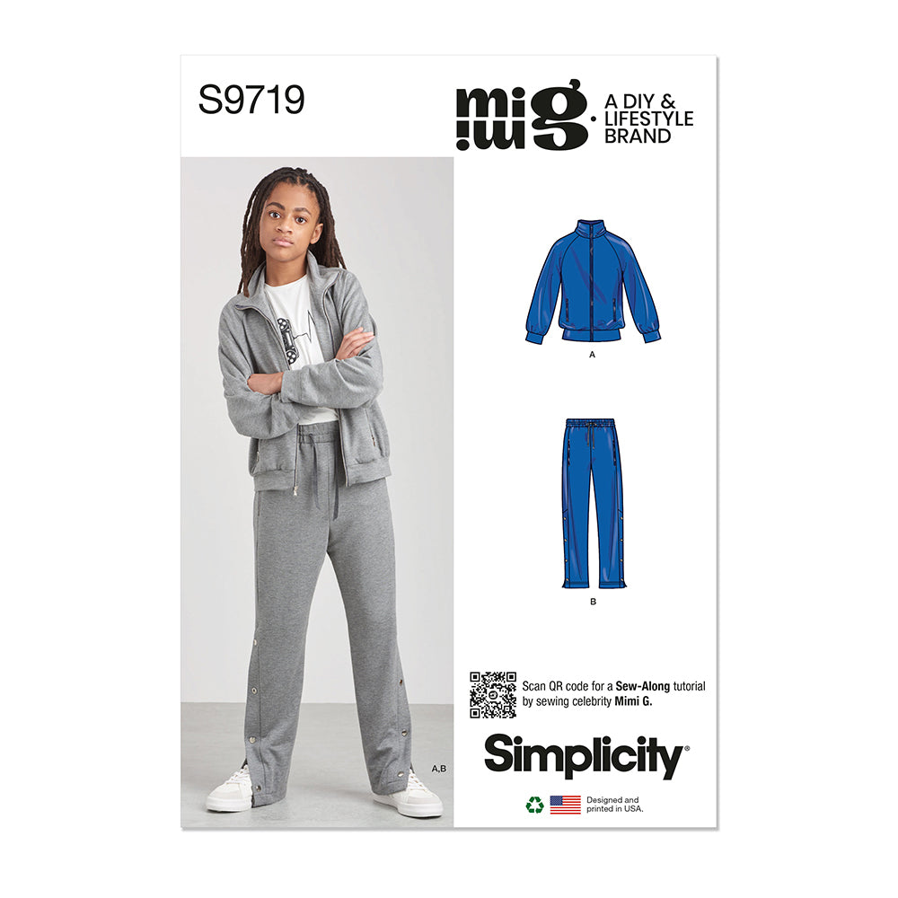 SIMPLICITY S9719 Boys' Knit Jacket And Pants By Mimi G Style