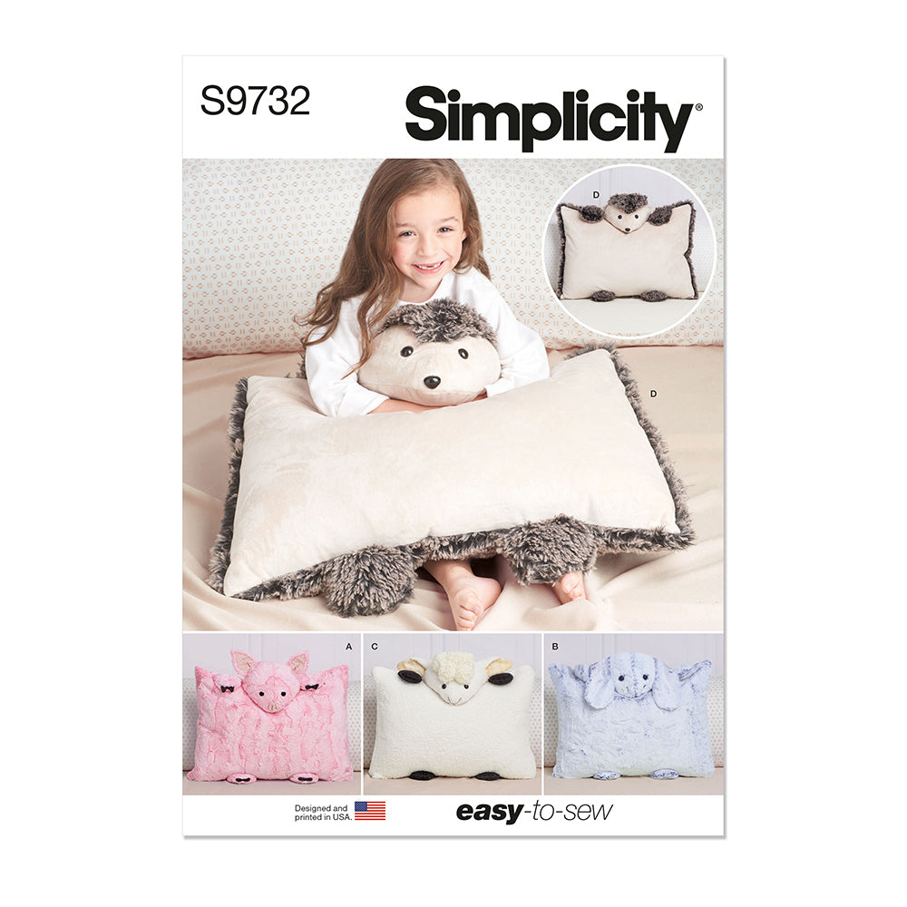 SIMPLICITY S9732 Plush Animal Pillowcases
