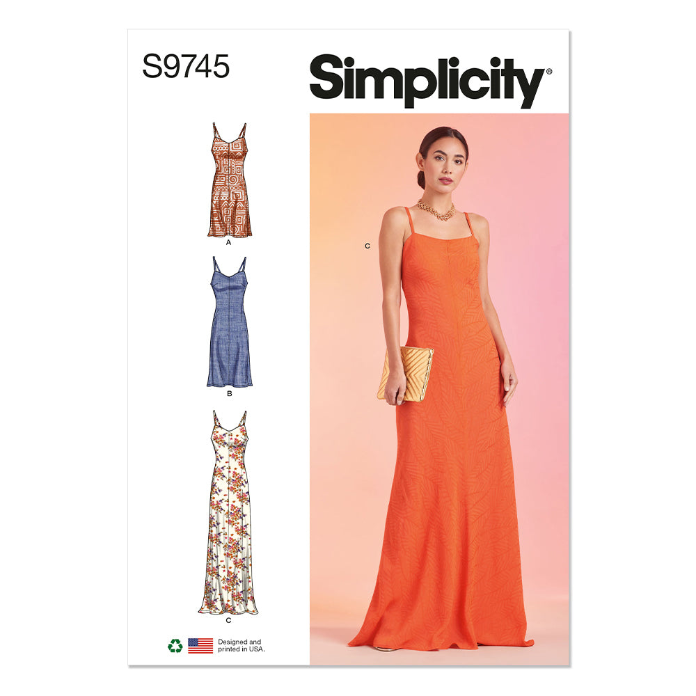 SIMPLICITY S9745 Misses' Slip Dress In Three Lengths