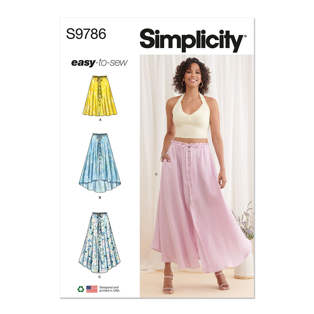 SIMPLICITY S9786 Misses' Skirt With Hemline Variations